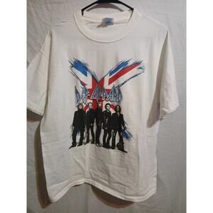 Vintage Def Leppard Shirt 2002 Licensed Concert Tour Band Tee 2002 Large B23
